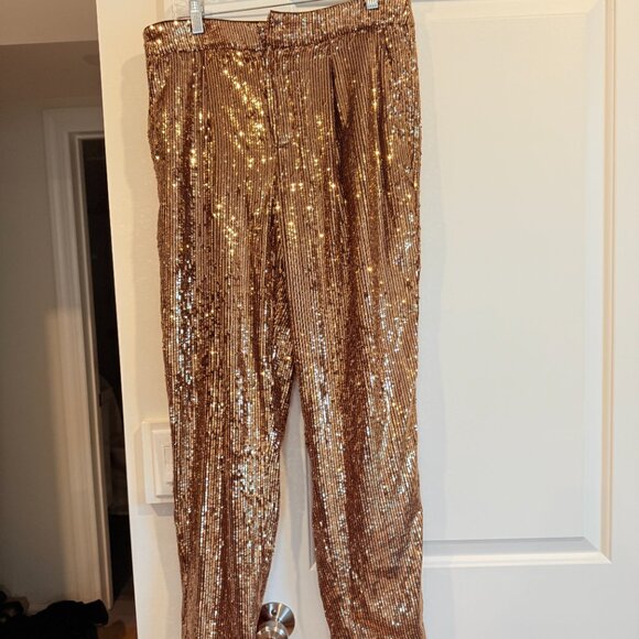 Zara Sequined Jacket & Trousers Set | Holiday Party Glam - Picture 3 of 4